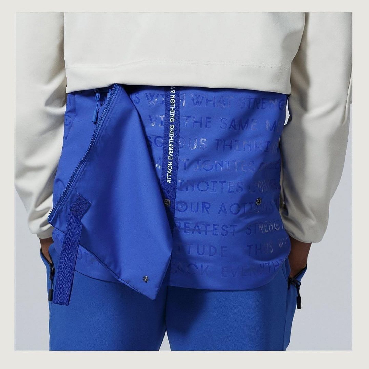Nonchalant apparel design detail by Channing Bailey and Channing & Company showing functional garment construction, modular pockets, and techwear design.