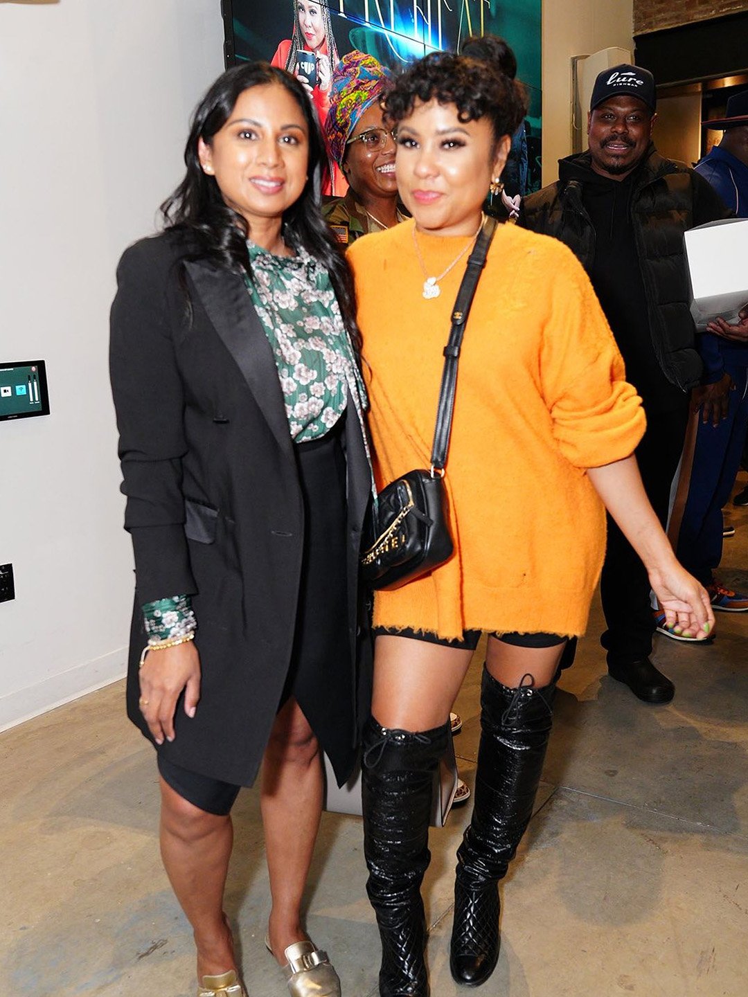 Angela Yee and Guests engaging with chefs during the Coffee Uplifts People NYCWFF PreHeat experience at Shopify NYC.