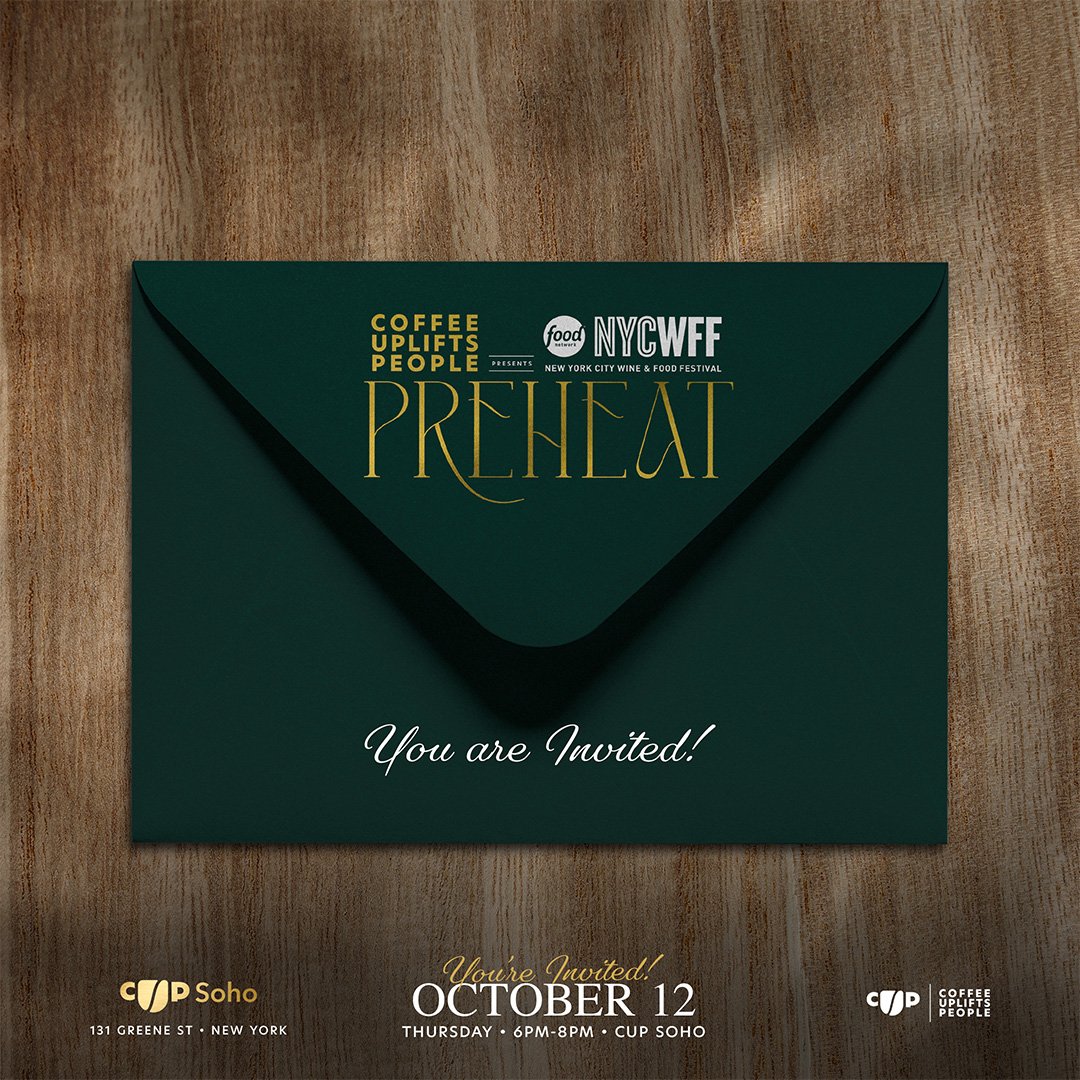 Series of NYCWFF PreHeat key art designs featuring participating chefs and hospitality partners.